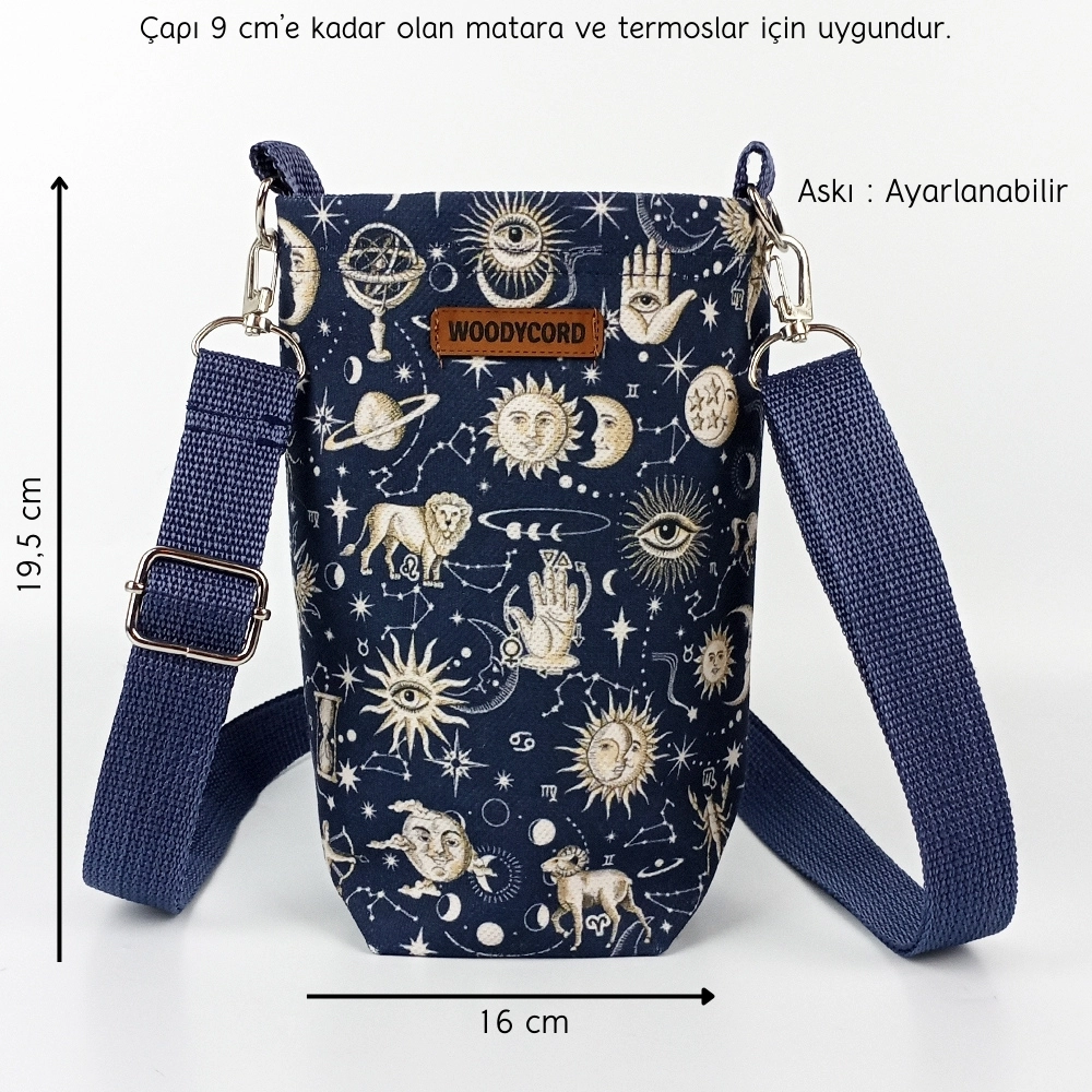 Woodycord%201%20Litrelik%20Su%20Şişesi%20Taşıma%20Çantası%20Matara%20ve%20Termos%20Kılıfı%20Astroloji