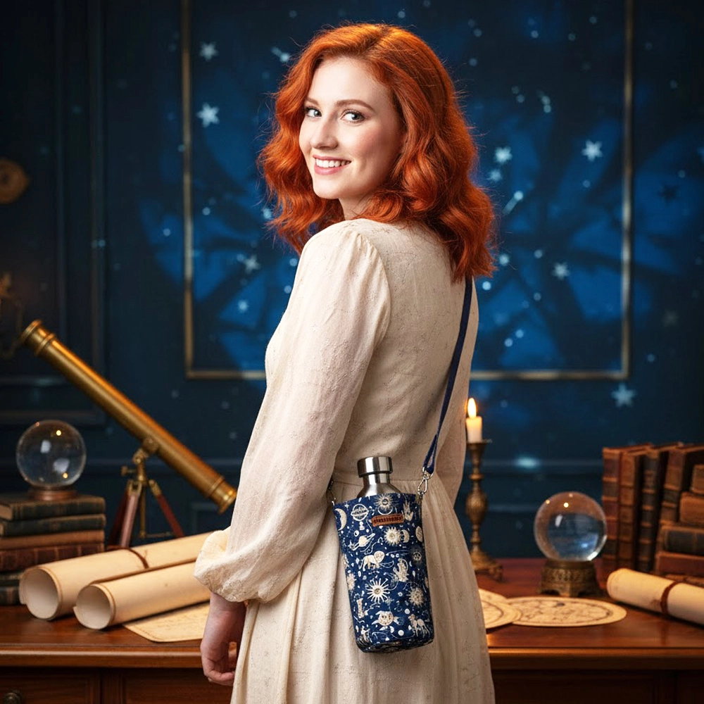 Woodycord%201%20Litrelik%20Su%20Şişesi%20Taşıma%20Çantası%20Matara%20ve%20Termos%20Kılıfı%20Astroloji
