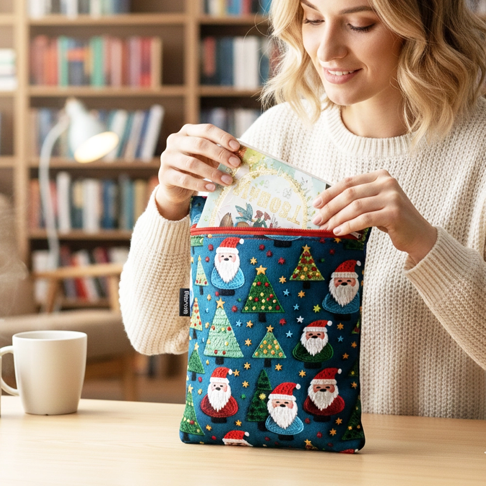 Woodycord%20El%20Yapımı%203D%20Noel%20Baba%20ve%20Çam%20Ağacı%20Kitap%20ve%20Tablet%20Kılıfı%20(21x27%20cm)