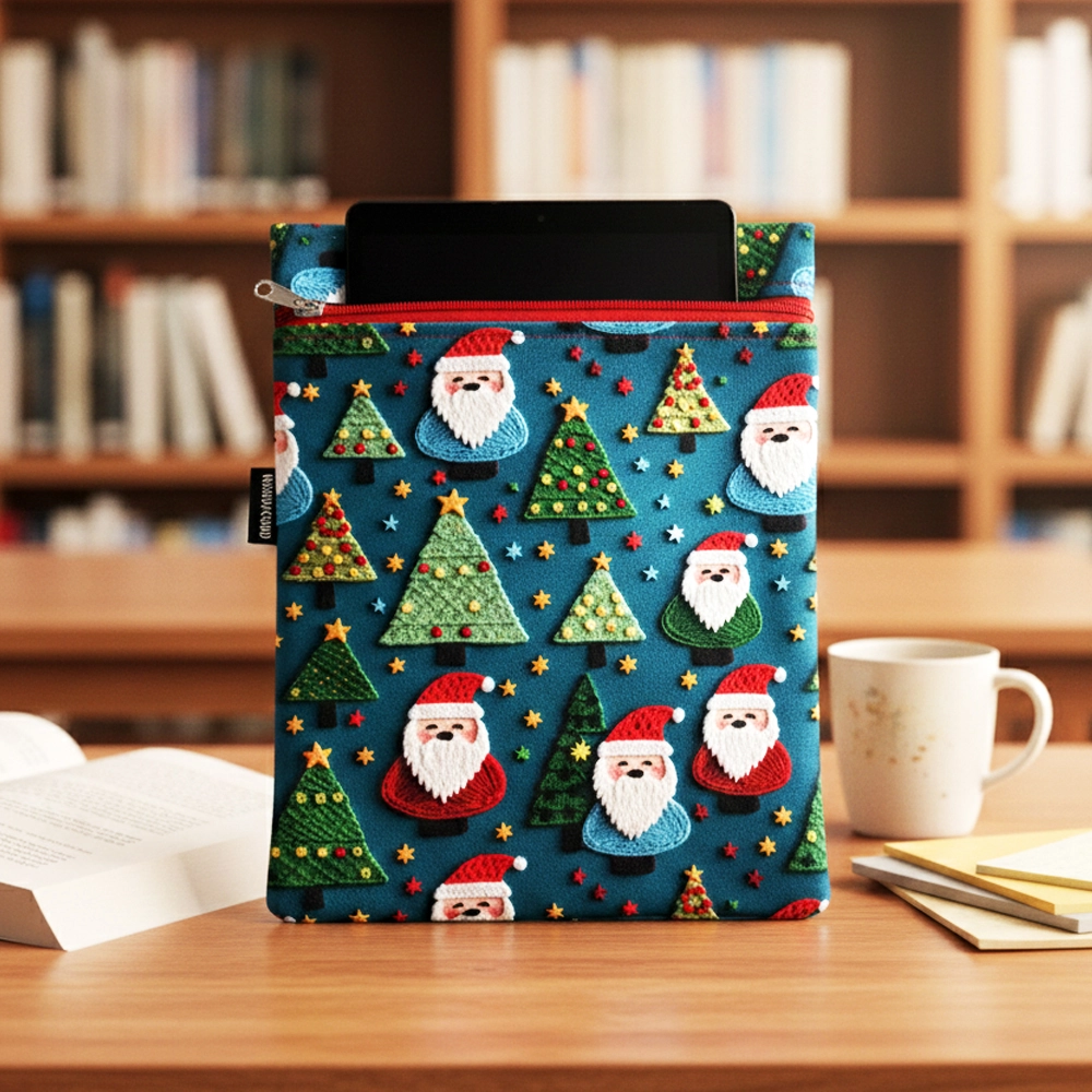 Woodycord%20El%20Yapımı%203D%20Noel%20Baba%20ve%20Çam%20Ağacı%20Kitap%20ve%20Tablet%20Kılıfı%20(21x27%20cm)