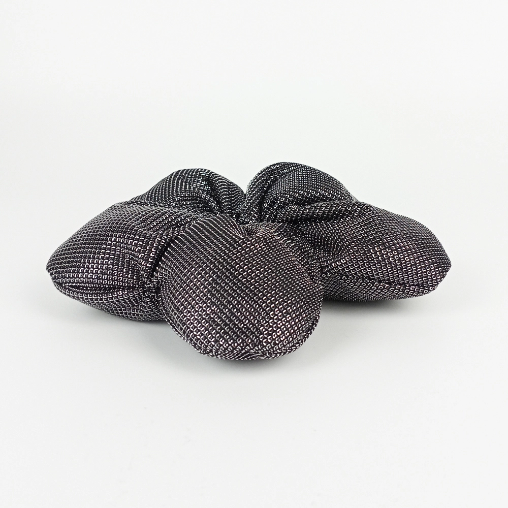 Woodycord%20El%20Yapımı%20Gümüş Pofuduk%20Scrunchie%20Topuz%20Tokası