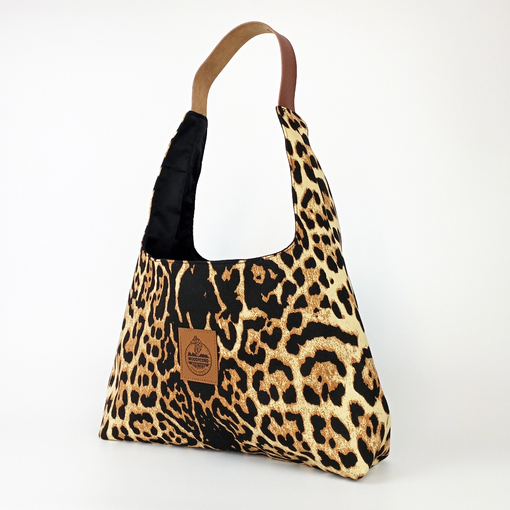 Woodycord%20El%20Yapımı%20Leopar%20Desenli%20Hobo%20Bag%20Omuz%20Çantası