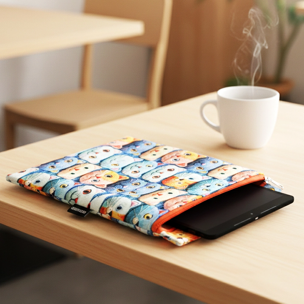 Woodycord%20El%20Yapımı%203D%20Kedi%20Desenli%20Kitap%20ve%20Tablet%20Kılıfı%20(21x27%20cm)
