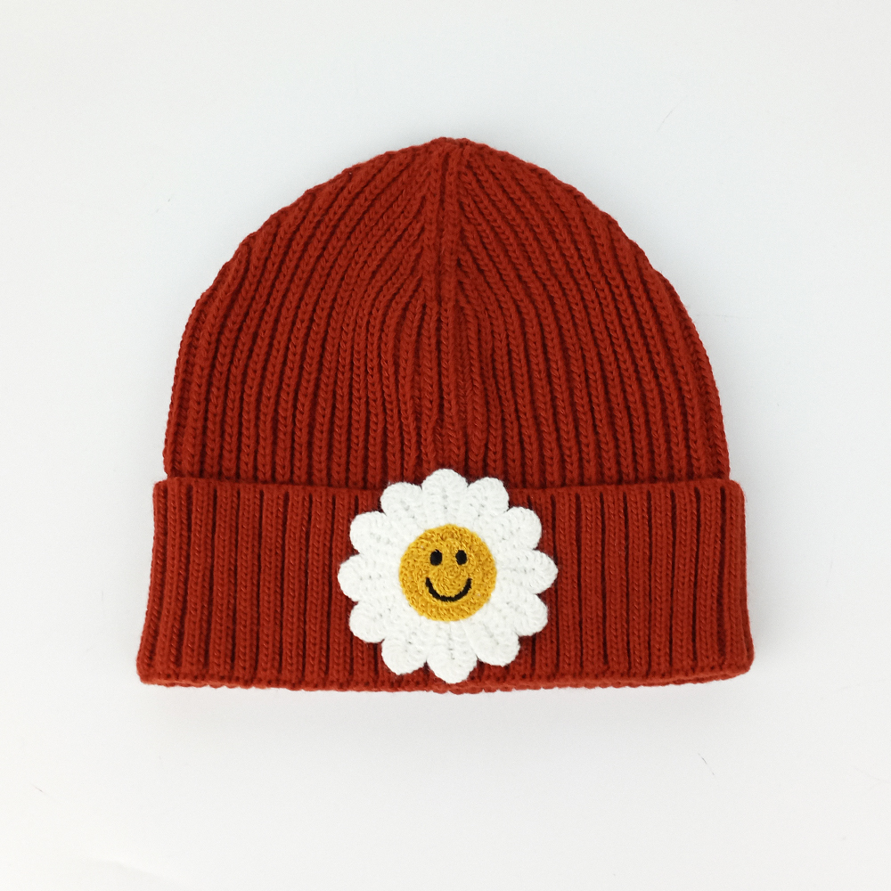 Woodycord%20Fitilli%20Triko%20Çocuk-Genç%20Bere%20-%20Gülümser%20Papatya%20Desenli