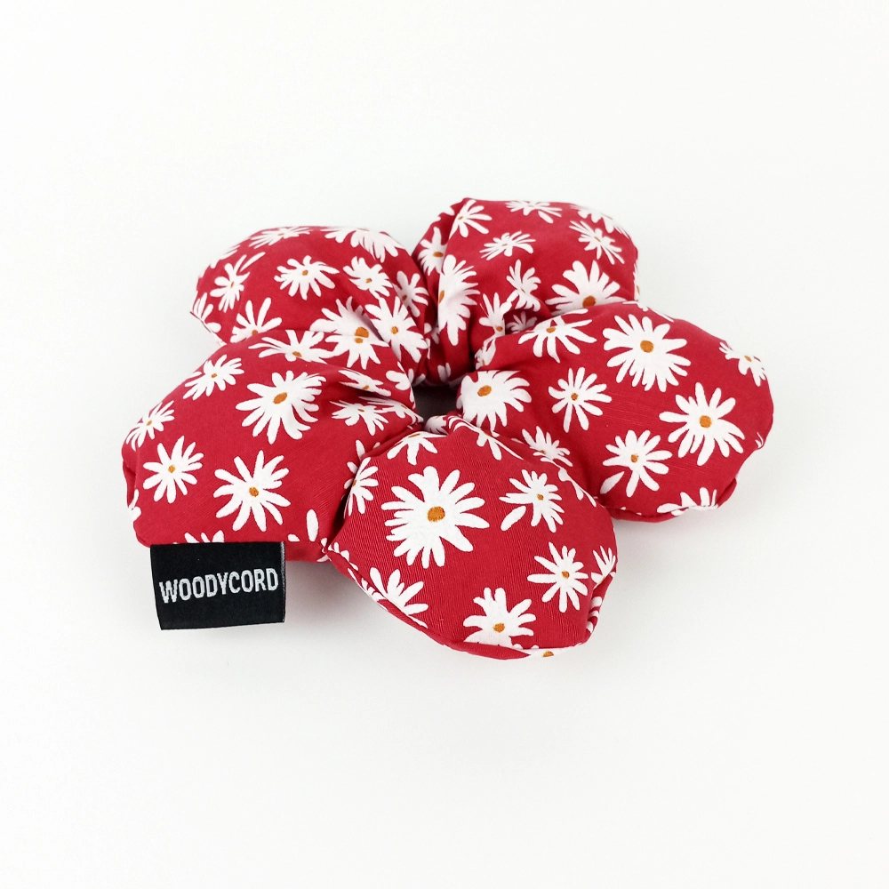 WoodyCord%20El%20Yapımı%20Elyaf%20Dolgulu%20Papatya%20Pofuduk%20Scrunchie%20Toka%20