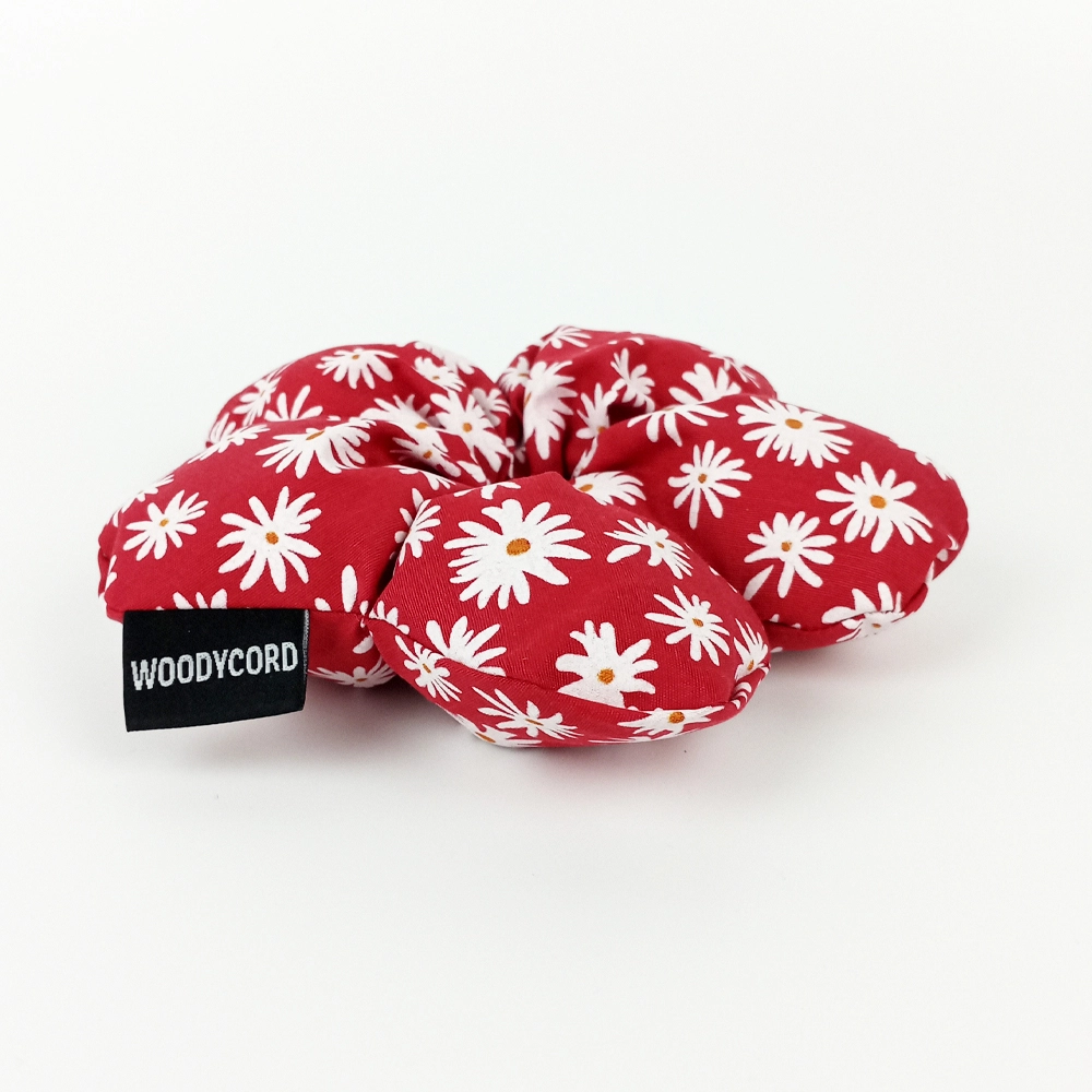 WoodyCord%20El%20Yapımı%20Elyaf%20Dolgulu%20Papatya%20Pofuduk%20Scrunchie%20Toka%20