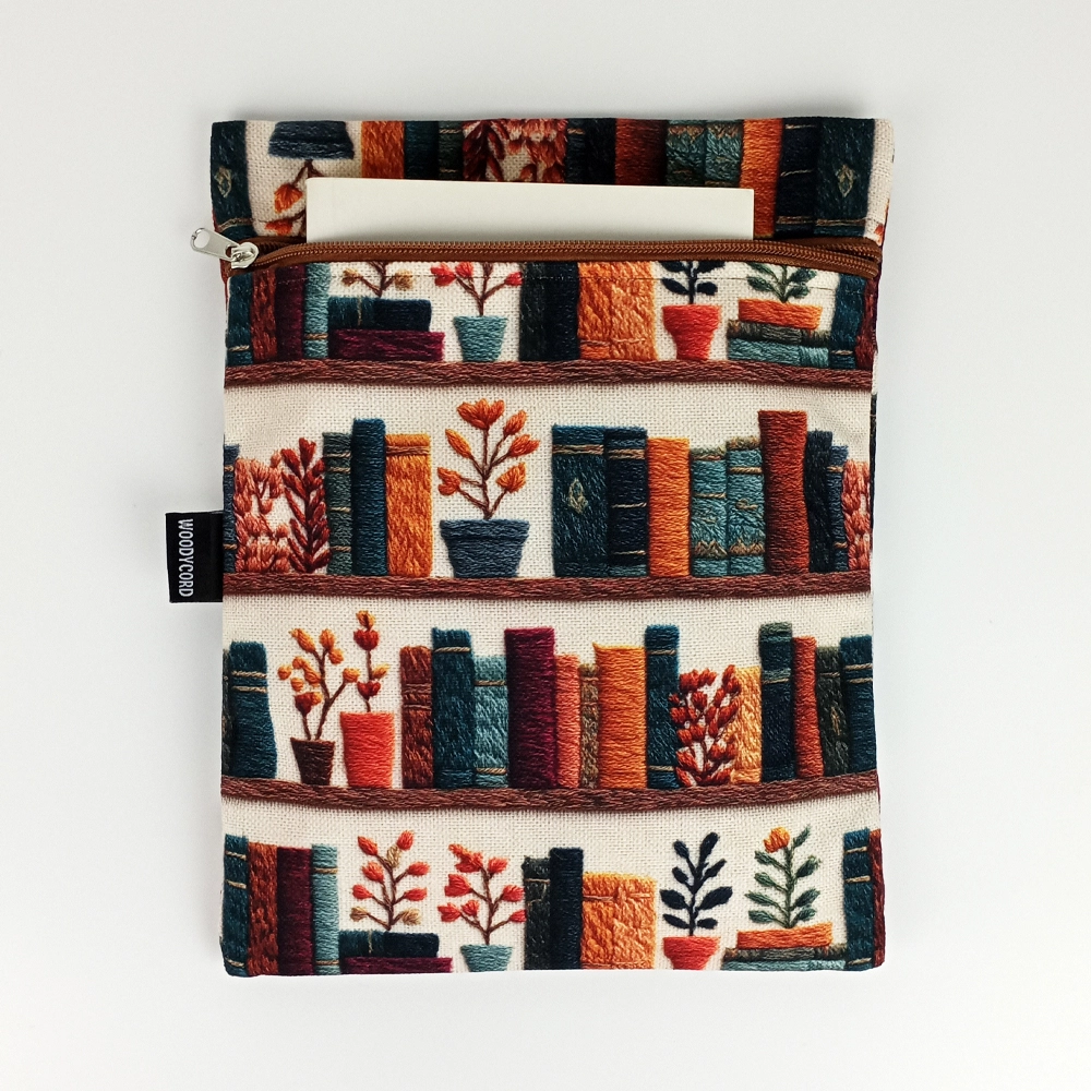 Woodycord%20El%20Yapımı%20Kitap%20ve%20Tablet%20Kılıfı%203D%20Kütüphane%20Desenli%20(21x27%20cm)