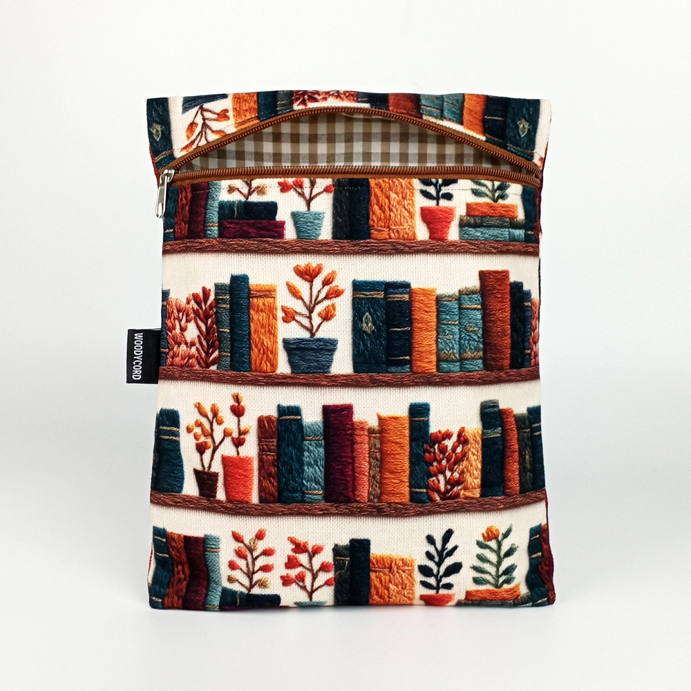 Woodycord%20El%20Yapımı%20Kitap%20ve%20Tablet%20Kılıfı%203D%20Kütüphane%20Desenli%20(21x27%20cm)