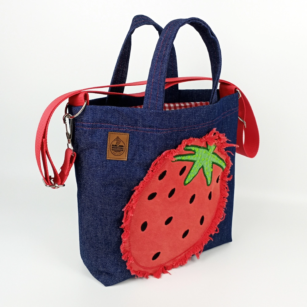Woodycord%20El%20Yapımı%20Kot%20Çilek%20Tote%20Çanta