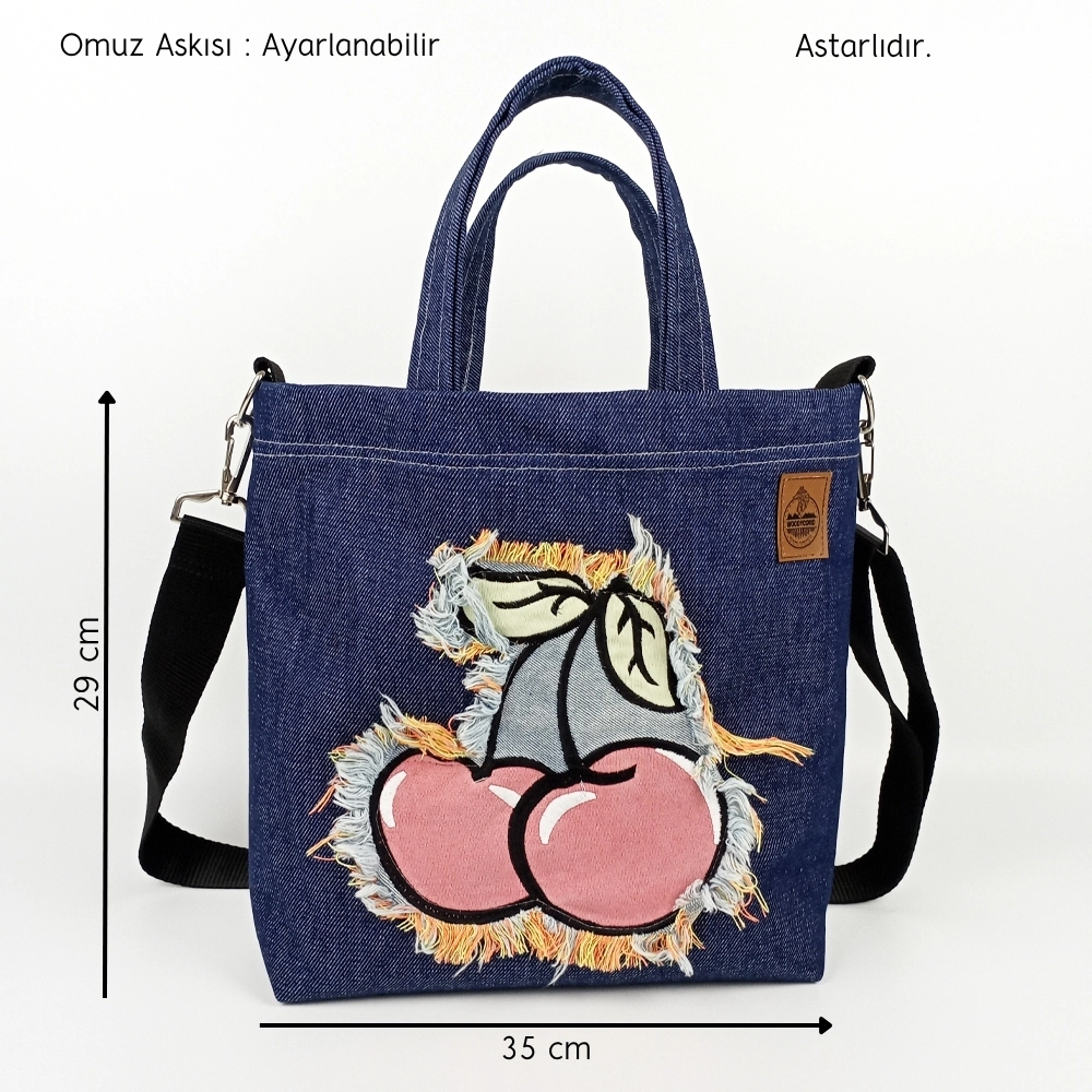 Woodycord%20El%20Yapımı%20Kot%20Kiraz%20Tote%20Çanta