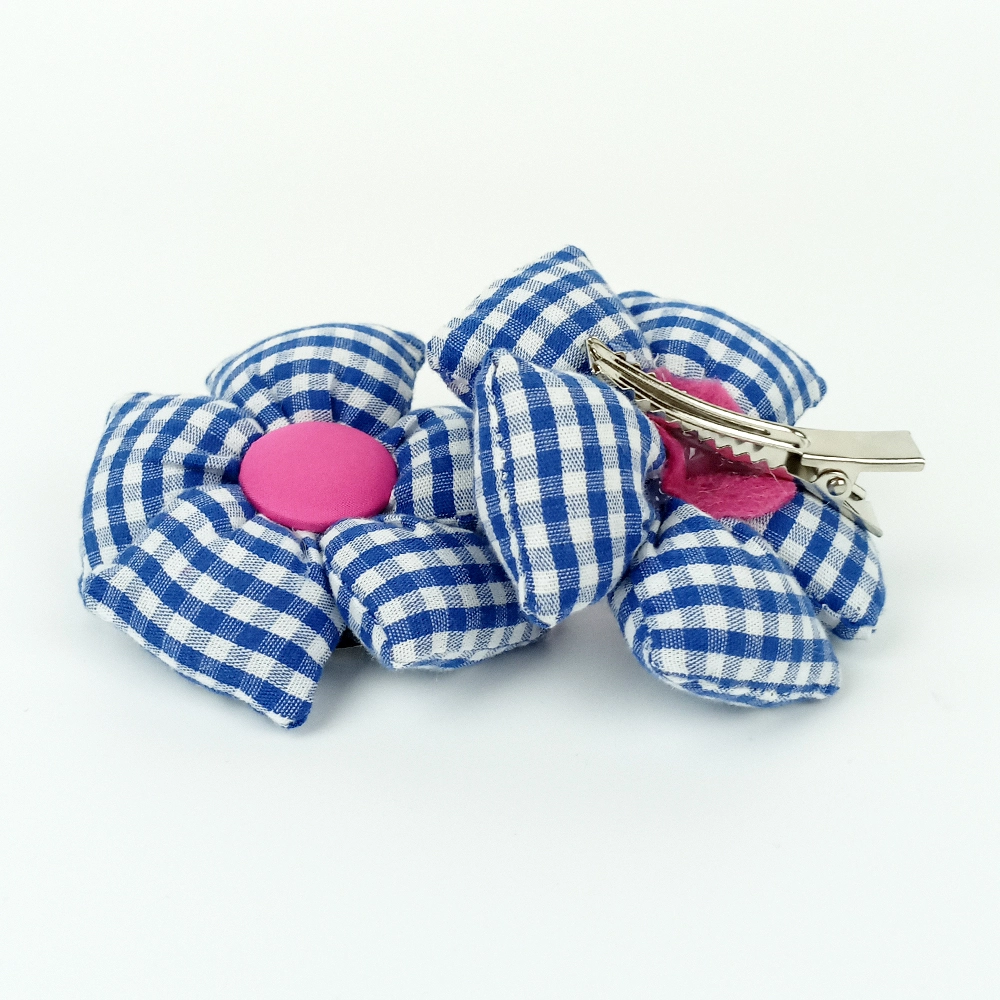Woodycord%20El%20Yapımı%20Pofuduk%20Kareli%20İkili%20Çiçek%20Toka%20Seti
