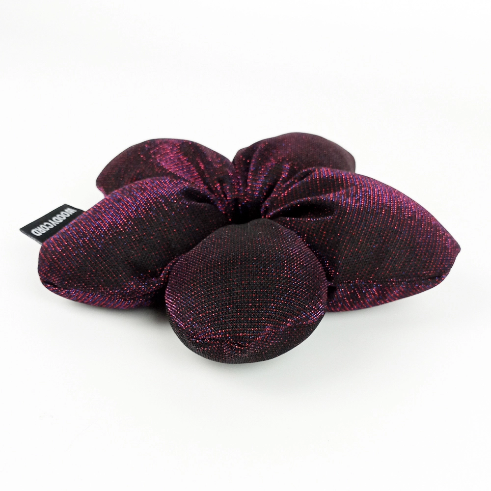 Woodycord%20El%20Yapımı%20Elyaf%20Dolgulu%20Scrunchie%20Topuz%20Tokası%20Mistik%20Mor%20Işıltısı