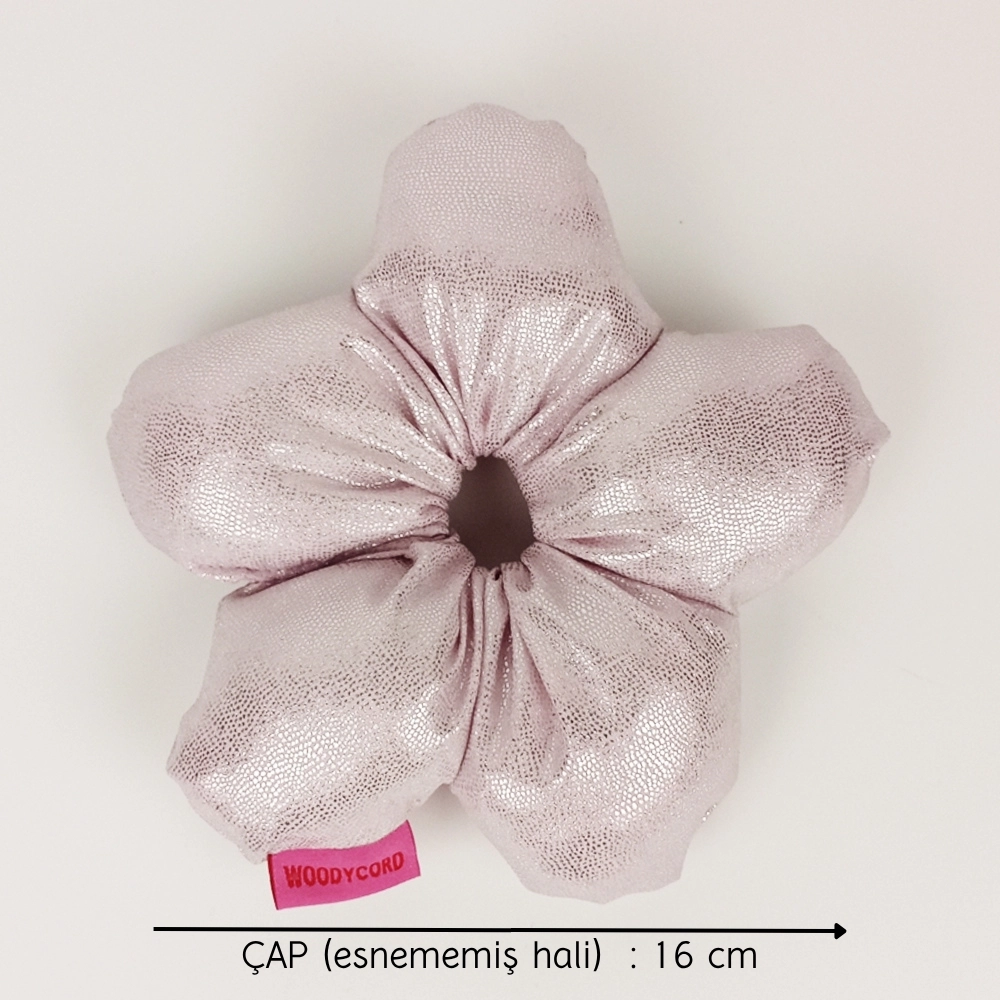 Woodycord%20Uçuk%20Pembe%20Pofuduk%20Scrunchie%20Topuz%20Tokası