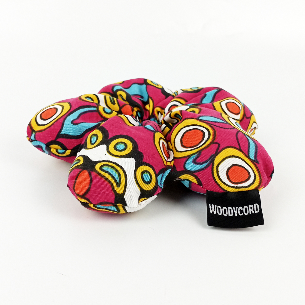 WoodyCord%20El%20Yapımı%20Çiçek%20Model%20Pofuduk%20Scrunchie%20Toka