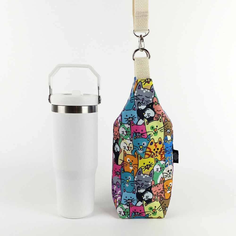 Woodycord%201%20Litrelik%20El%20Yapımı%20U%20Model%20Kedi%20Desen%20Matara%20Kılıfı