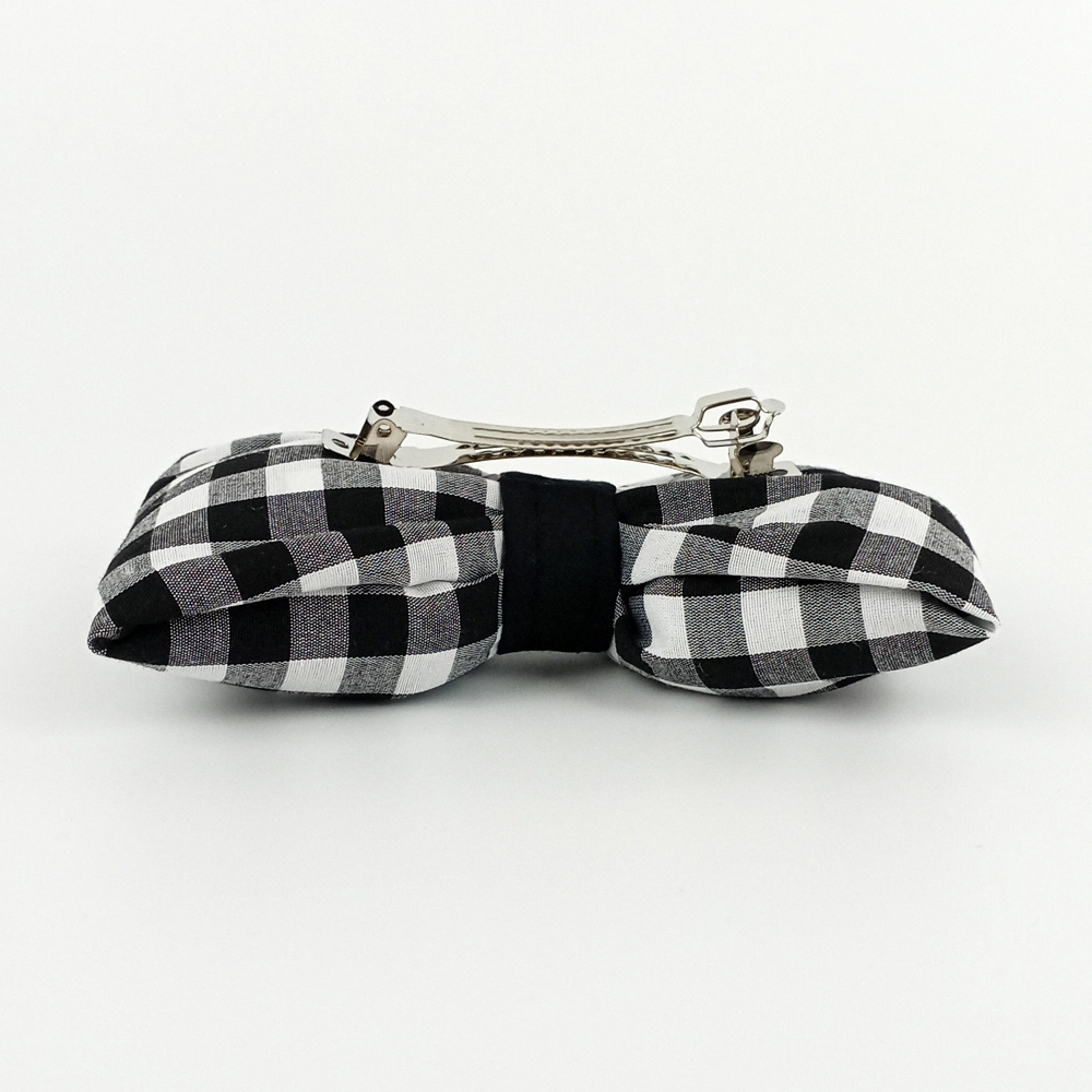 Woodycord%20%20İçi%20Dolgulu%20Büyük%20Boy%20Siyahı%20Beyaz%20Pötikare%20Fiyonk%20Otomatik%20Toka%20-%20Bow%20toka