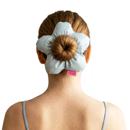 Woodycord Bebek Mavisi Pofuduk Scrunchie Topuz Tokası
