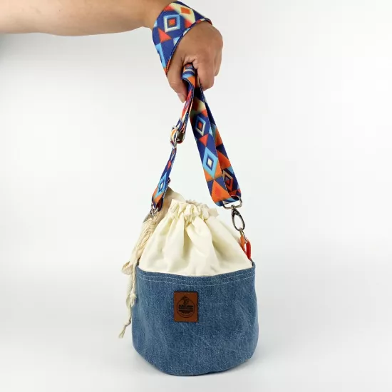 Woodycord El Yapımı Bucket Kot Çanta