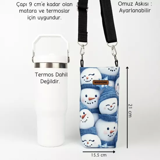 Woodycord 1 Litrelik Kardan Adamlar Termos Matara Kılıfı 