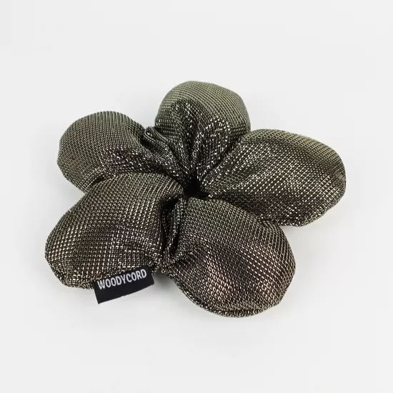Woodycord El Yapımı Bronz Pofuduk Scrunchie Topuz Tokası