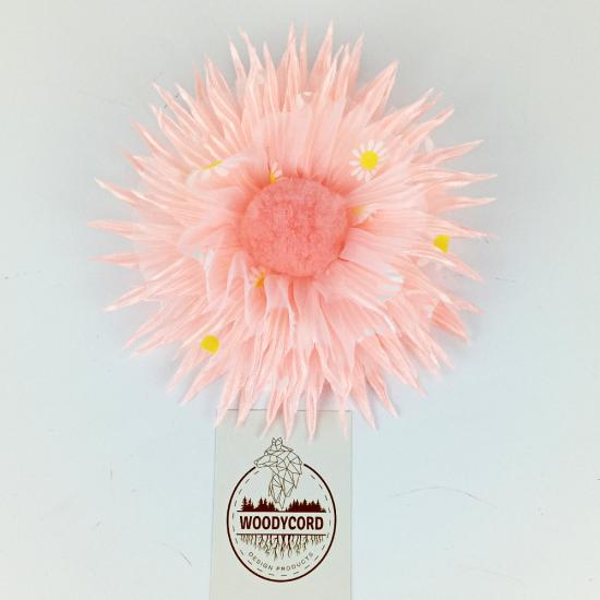 Woodycord Pembe Çiçekli Klips Toka Zariflik ve Güzelliğin Buluştuğu Nokta