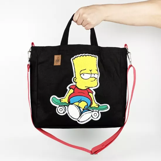 Woodycord Bart Simpson Tasarım  Büyük Boy  Tote Çanta