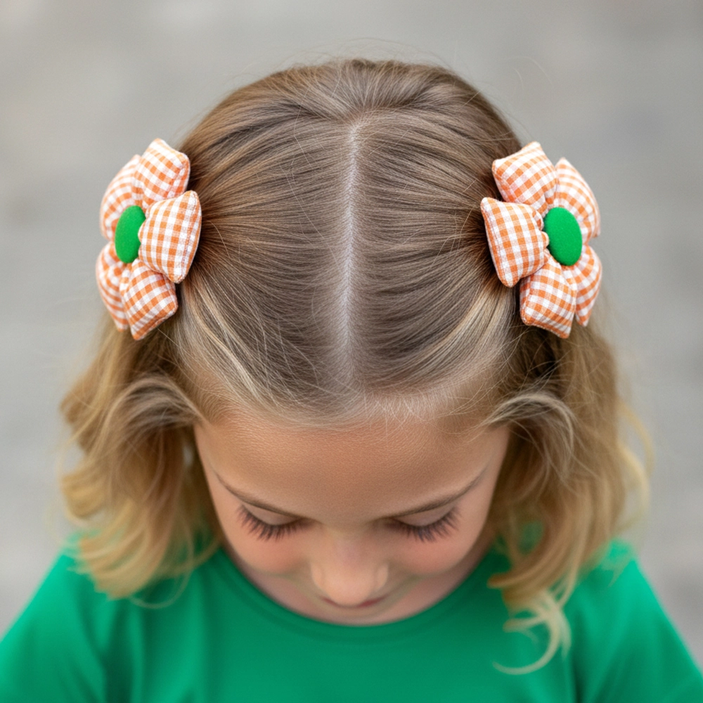 Woodycord%20El%20Yapımı%20Pofuduk%20Kareli%20İkili%20Çiçek%20Toka%20Seti