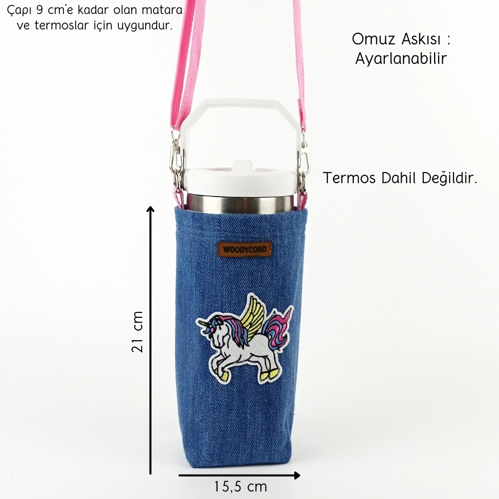 Woodycord%201%20Litrelik%20Kot%20Termos%20Matara%20Kılıfı%20Unicorn%20Pembe%20Askı